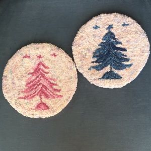 His/Hers handcrafted Christmas tree trivets